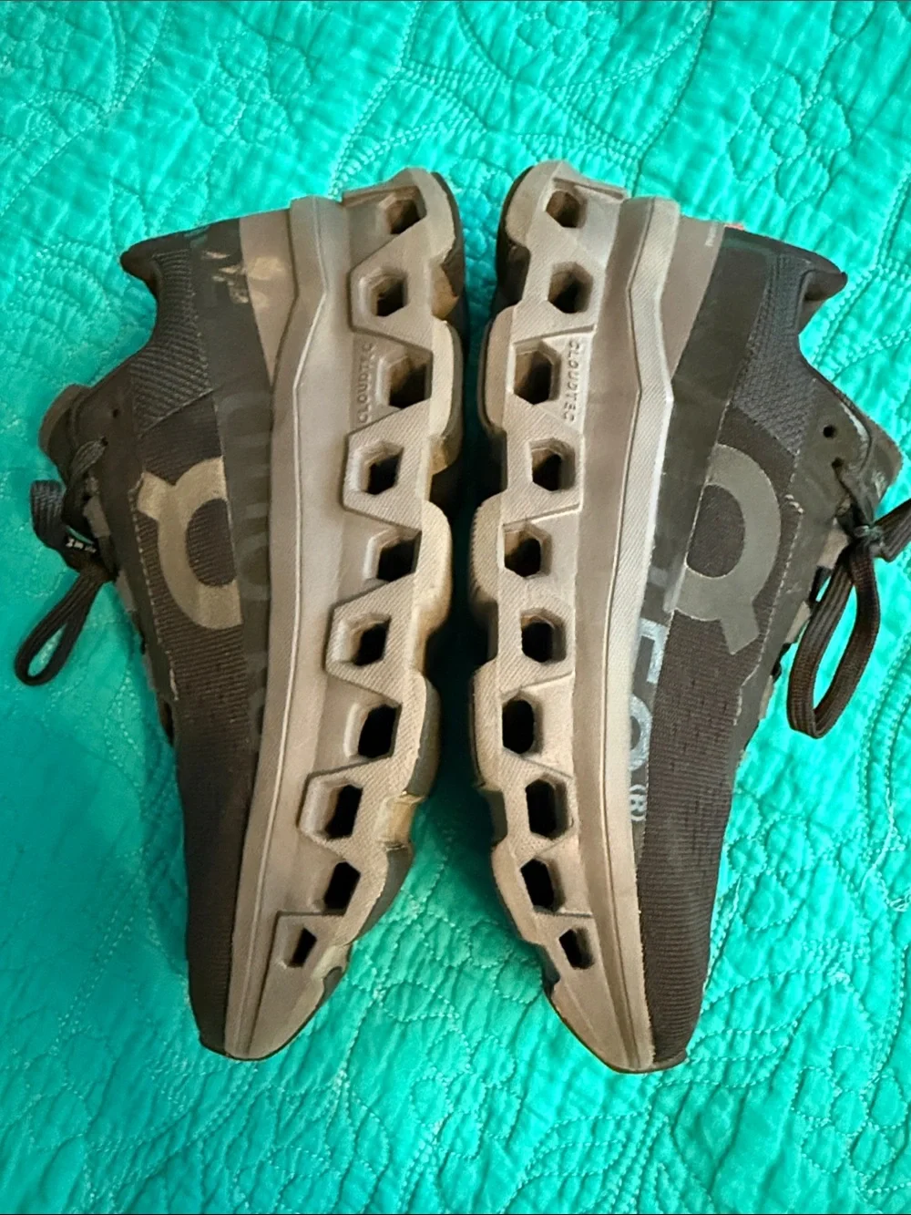 On Running Women’s Black Athletic Sneakers with Gray Sole Accents
